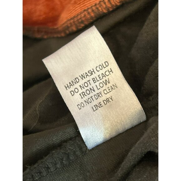 Y2K Vintage Pretty Damage Women's Brown Rust Full Length Velvet Dress Medium - Picture 7 of 7